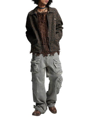 Vintage Washed Cheetah Denim Jacket - thumbnail 6