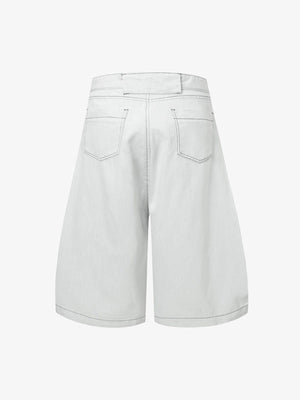 Deconstructed Split Contrast Stitching Scimitar Jorts - thumbnail 6