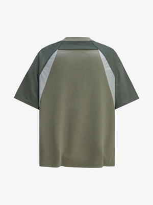 Quick-Dry Contrast Color Quarter Zip Up T-shirt - thumbnail 3