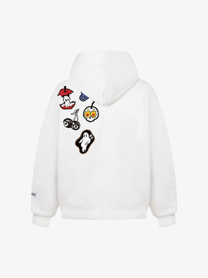 Street Embroidered Letter Badge Hoodie - thumbnail 4