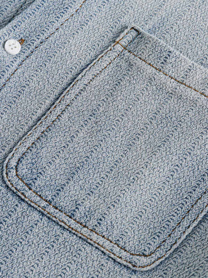 Gradient Denim Short-Sleeve Shirt - thumbnail 6
