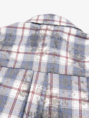 Retro Cleanfit Patch Embroidered Plaid Shirt - thumbnail 4