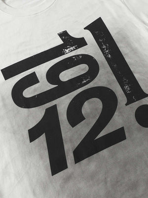 Dirty Wash Number Graphic Tee – Number print close-up | XoKool