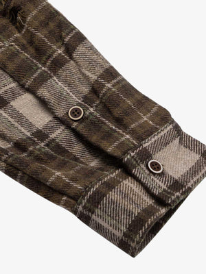 Patchwork flannel – cuff close-up | XoKool