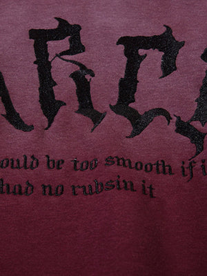 Gradient Hoodie with Gothic Letter Embroidery – embroidery close-up | XoKool
