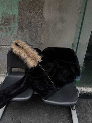 Fur Hooded Quilted Sherpa Jacket - thumbnail 12