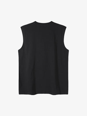 Graphic Rock Singer Print Metal Tag Vest - thumbnail 2