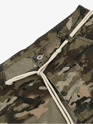 Camo Cargohose – Nahaufnahme des Kordelgürtels | XoKool