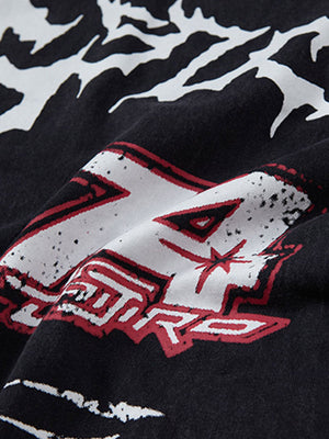 Retro Washed Letter Print Vest - thumbnail 5