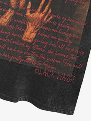 Washed Graphic Crew Neck T-Shirt - thumbnail 4