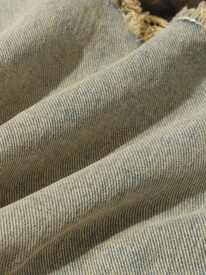 Leopard patch jeans – fabric close-up | XoKool