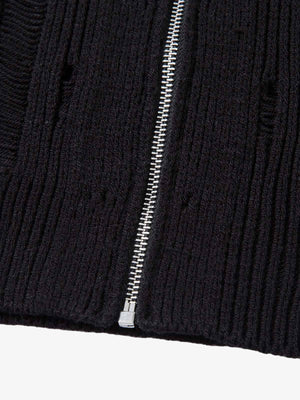 Cleanfit Black Knit Zip-Up Short-Sleeve Shirt - thumbnail 5