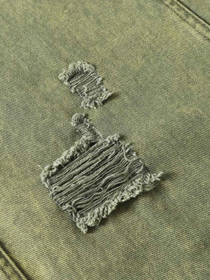 Ripped barrel jeans – rip close-up | XoKool