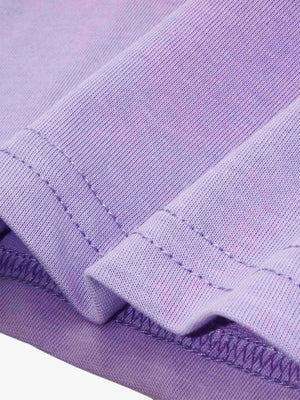 Letter print tee – hem stitching detail | XoKool