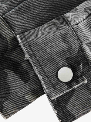 Camisa vaquera de camuflaje – detalle del puño con botones de presión | XoKool