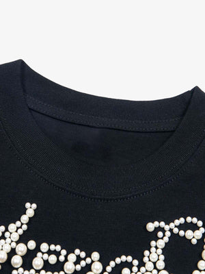 Camiseta con perlas – detalle del cuello | XoKool