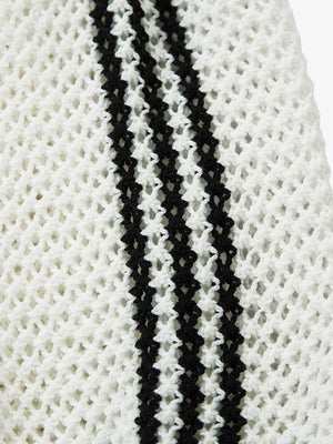 Knitted Short Sleeve Polo Sweater - thumbnail 5