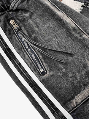 Distressed Cargo Denim Shorts - thumbnail 7