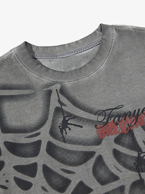 Raggedy Design Spider Web Graphic Vest - thumbnail 7