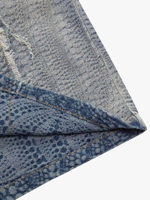 Jeanshemd mit Reißverschluss – Saum innen in der Nahaufnahme | XoKool