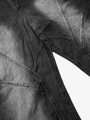 Drawstring panel jeans – seam close-up | XoKool