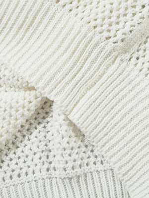 Knitted Short Sleeve Polo Sweater - thumbnail 6