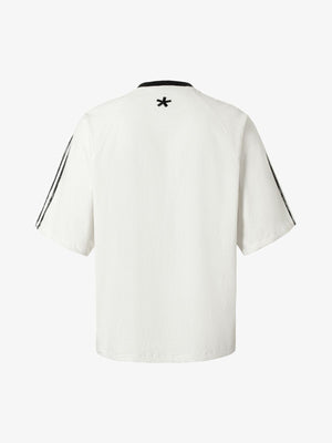Gestreiftes Raglan T-Shirt – Off-White, Rückansicht | XoKool