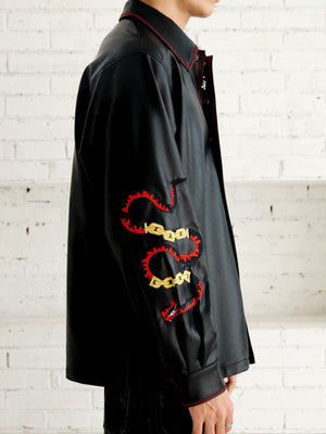 Original Embroidered Leather Shirt - thumbnail 9