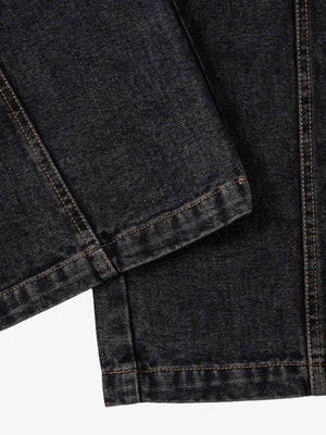 Washed black baggy jeans – hem close-up | XoKool