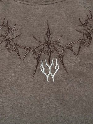 Suede Thorn Embroidered Vest - thumbnail 8