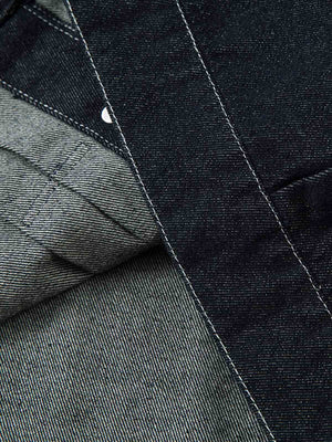 Chaqueta de denim crudo – detalle del interior sin forro | XoKool
