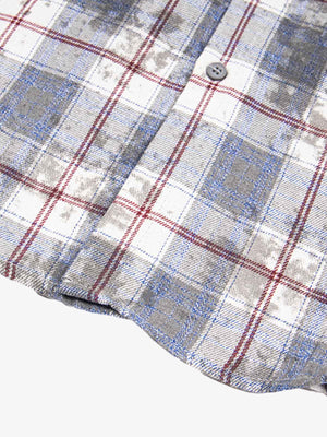 Retro Cleanfit Patch Embroidered Plaid Shirt - thumbnail 6