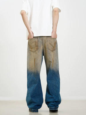 Zweifarbige Jeans – am Model, von hinten | XoKool