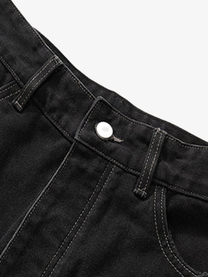 Retro Whisker Raw Edge Denim Shorts - thumbnail 8