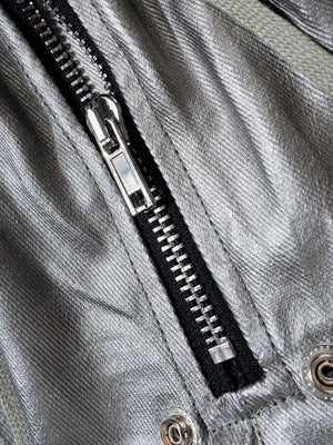 RO Style Matte Coated Leather Baggy Trousers - thumbnail 8