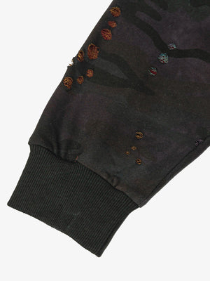 Camo zip up hoodie – cuff close-up | XoKool