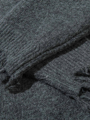 Distressed Quarter Zip Pullover – ausgefranstes Bündchen im Detail | XoKool