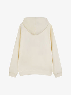 Fuzzy Letter Hoodie – Creme, Rückansicht | XoKool
