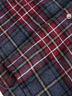 Retro Faux Two-Piece Plaid Shirt - thumbnail 8