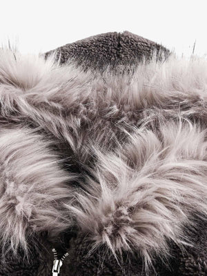 Fur Hooded Quilted Sherpa Jacket - thumbnail 13