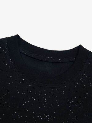 Retro Heavy Starry Sky Print Font Design Short-sleeved T-shirt - thumbnail 8