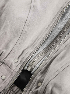 Layered Hooded Bomber – double zip detail | XoKool