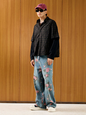 Karohemd im Layered-Look – am Model, Seitenansicht | XoKool