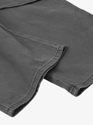 Washed cargo pants – split hem close-up | XoKool