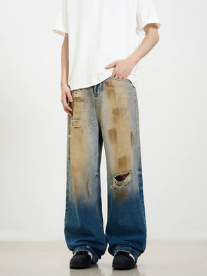 Zweifarbige Jeans – am Model, seitlich | XoKool