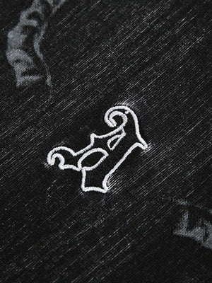 Distressed Embroidered Letter T-Shirt - thumbnail 4