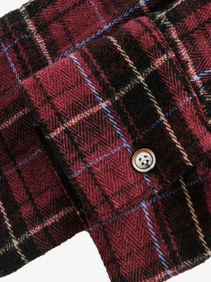 Retro Faux Two-Piece Plaid Shirt - thumbnail 9