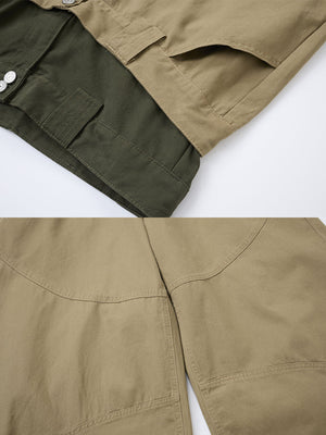 Khaki Ballonhose mit doppeltem Bund – Doppelbund und Knienaht im Detail | XoKool