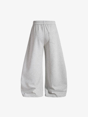 Lace-Up Barrel Leg Sweatpants with Red Stripes – Grey, back view | XoKool