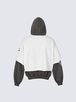Layered hoodie – back flat | XoKool